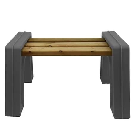 Kd DIY Bench Ends without Back Rest, Graphite KD3190671